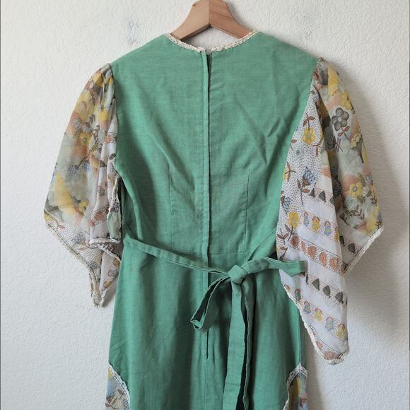 Vintage 70s Roberta California Dress S/M Floral Boho Cottagecore Prairie Flowy - Picture 16 of 16